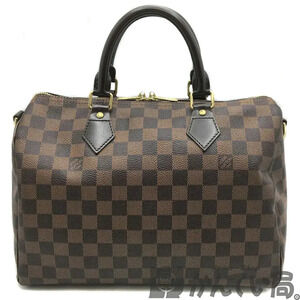 Louis Vuitton Speedy Bandouliere Damier Graphite Canvas Duffle Bag Black